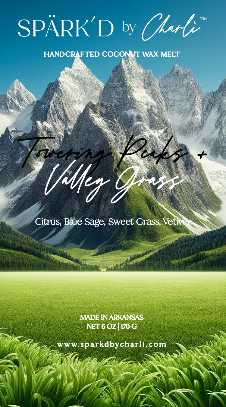 "Towering Peaks + Valley Grass" Coconut Wax Melts